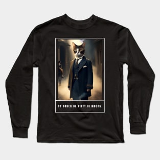 By order of kitty blinders funny cute cat dress like peaky blinders Long Sleeve T-Shirt